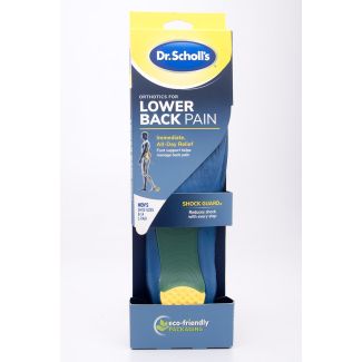 Dr. Scholl's Pain Relief Orthotics for Lower Back Pain Men's Size 8-14 1 Pair