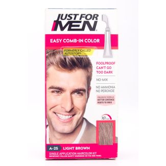 Just For Men Easy Comb-In Color A-25 Light Brown Single Application Kit