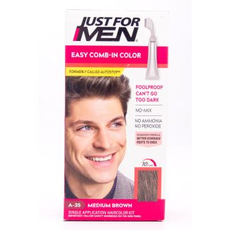 Just For Men Easy Comb-In Color A-35 Medium Brown Single Application Kit