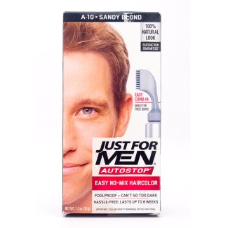 Just For Men Autostop Easy No-Mix Hair Color A-10 Sandy Blonde net wt 1.2 oz