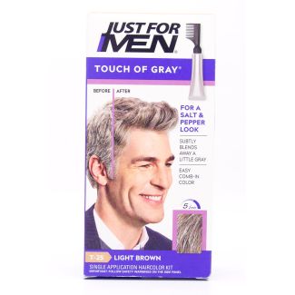 Just For Men Touch of Gray T-25 Light Brown Single Application Kit