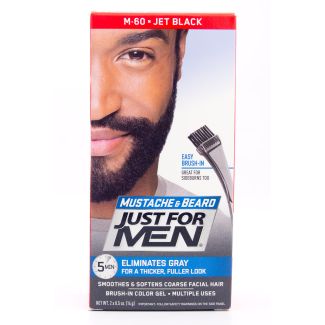 Just For Men Mustache & Beard M-60 Jet Black net wt 2 x 0.5 oz