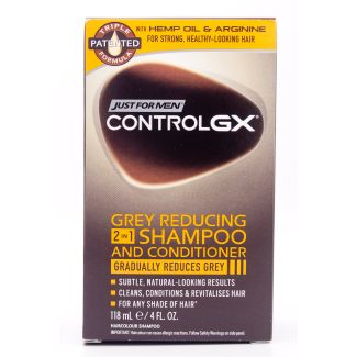 Just For Men Control GX Grey Reducing 2 in 1 Shampoo and Conditioner for Any Shade of Hair 4 fl oz