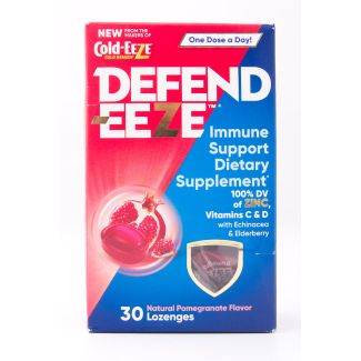 Cold-Eeze Defend-eeze Immune Support Dietary Supplement Natural Pomegranate Flavor 30 Lozenges