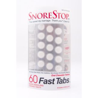 SnoreStop FastTabs Snoring Solution 60 Quick-Dissolving Chewable Tablets