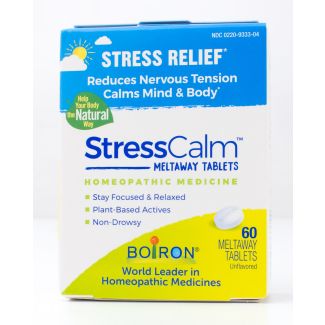 Boiron StressCalm Stress Relief Unflavored 60 Meltaway Tablets