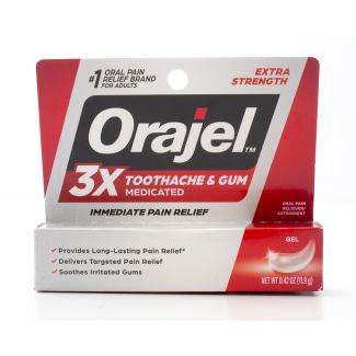Orajel Extra Strength 3x Toothache & Gum Medicated Gel net wt 0.42 oz 