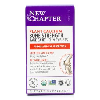 New Chapter Plant Calcium Bone Strength Take Care 90 Slim Tablets
