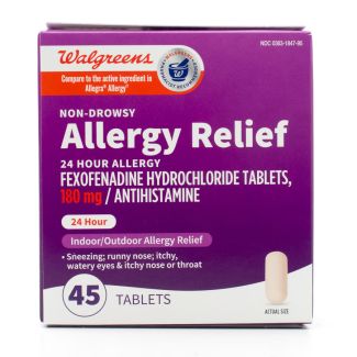 Walgreens Non-Drowsy Allergy Relief 24 Hour Antihistamine 45 Tablets
