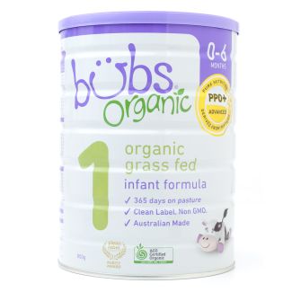 Bubs Organic Grass Fed Infant Formula Stage 1 (0-6 Months) 800 g
