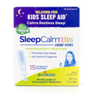 Boiron SleepCalm Kids Liquid Homeopathic Medicine 15 Pre-Measured .034 fl oz Doses