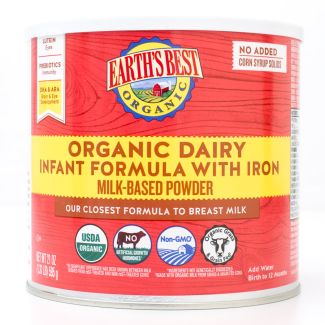 Earth's Best Organic Dairy Infant Formula with Iron 0-12 Months net wt 21 oz
