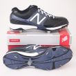 New Balance 4040 Low Cut Baseball Cleats MB4040TB in Black with Blue