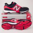 New Balance 4040 Low Cut Baseball Cleats MB4040LR Black with Red 