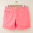 NEW Gap Women's Boyfriend Roll-Up Shorts in Neon Blazing Pink (back)