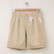 NEW GapKids Girl's GapShield Uniform Pleated Shorts in Wicker