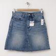 NEW Gap 1969 High Rise Raw Edge Denim Skirt in St. Louis Wash
